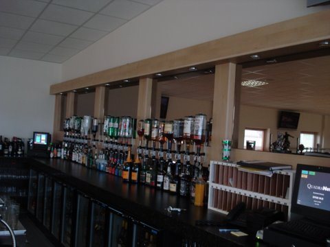 Bespoke back bar with spirits shelving