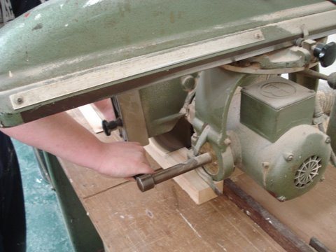 Machining timber in the joinery workshop