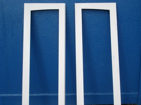 Painted timber frames made in the workshop